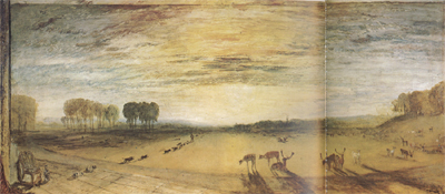 Joseph Mallord William Turner Petworth Park.Tillington Church in the distance.Ca (mk31)